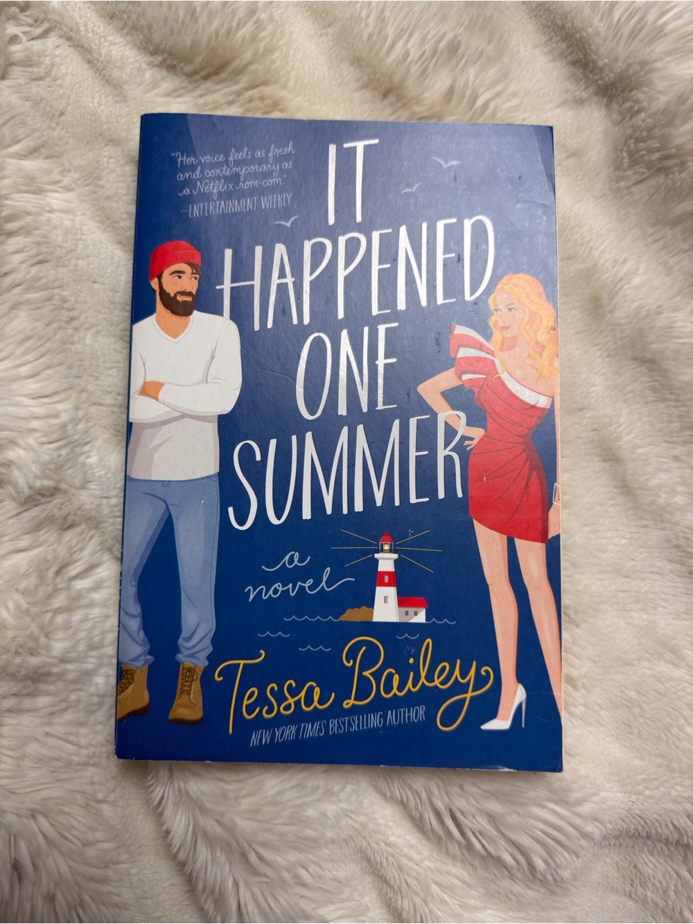 It Happened One Summer by Tessa Bailey - Blue & Red Cover